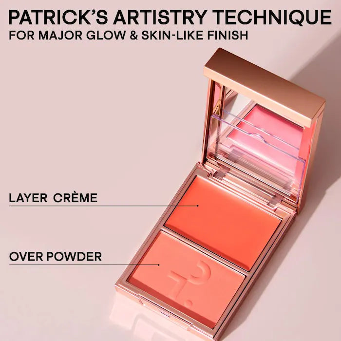 EXCLUSIVE ONLY MAJOR HEADLINES DOUBLE-TAKE CRÈME & POWDER BLUSH DUO